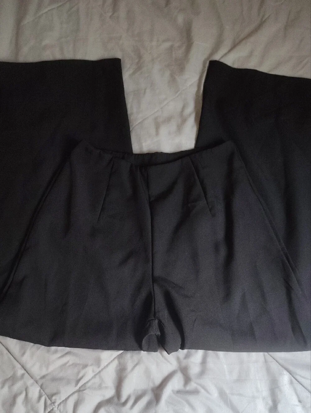SHEIN Black Wide Leg Office Pants - Picture 3 of 5